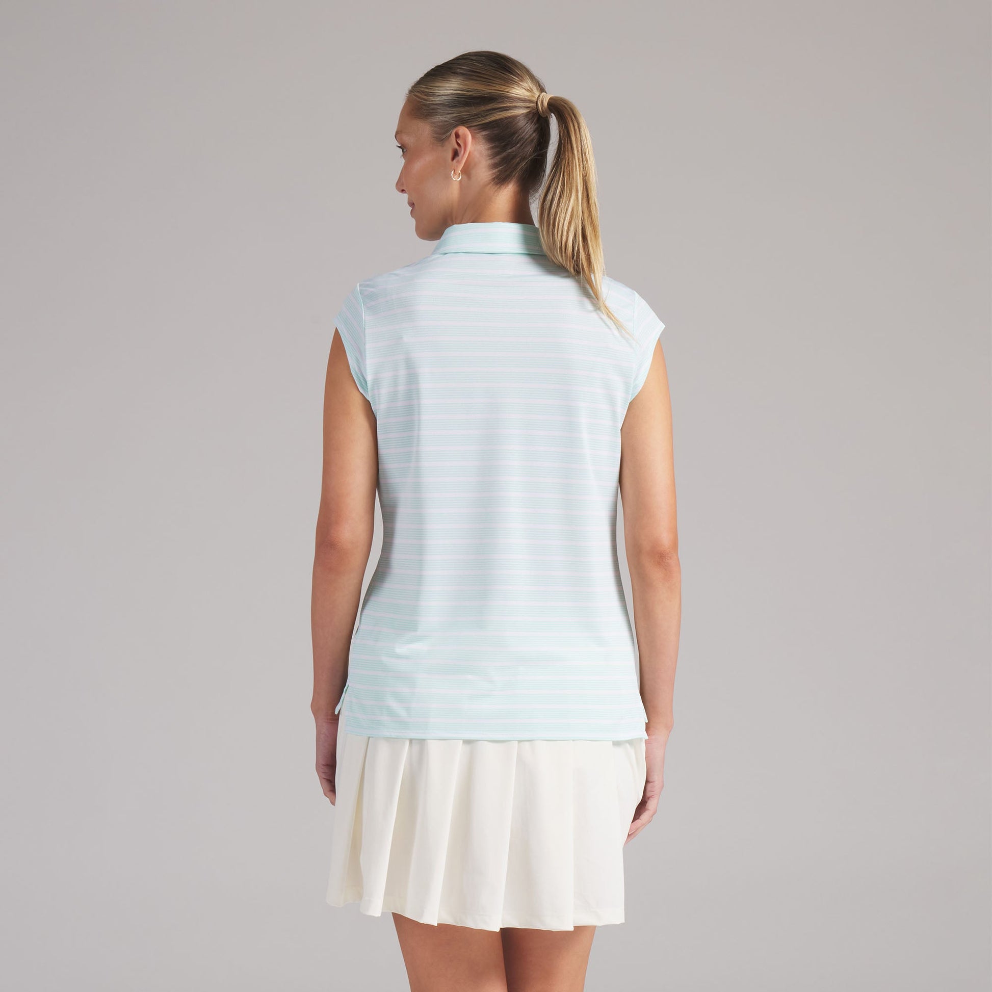 Women's Pique YD Stripe Cap Sleeve Golf Polo
 – PUMA Golf Hot Deal
