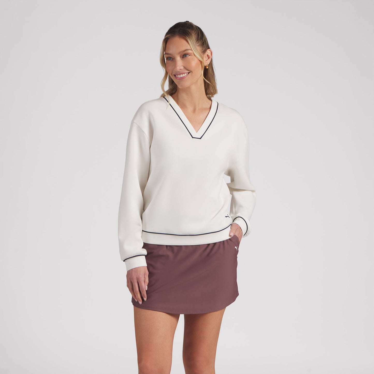 Women's CLOUDSPUN Fleece V-Neck Golf Sweater
 – PUMA Golf Best Value