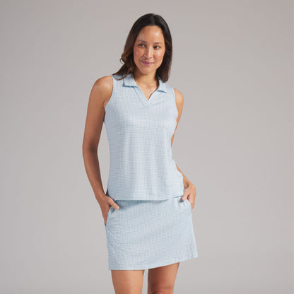 Women's CLOUDSPUN Mono Check Sleeveless Golf Polo
 – PUMA Golf On Sale