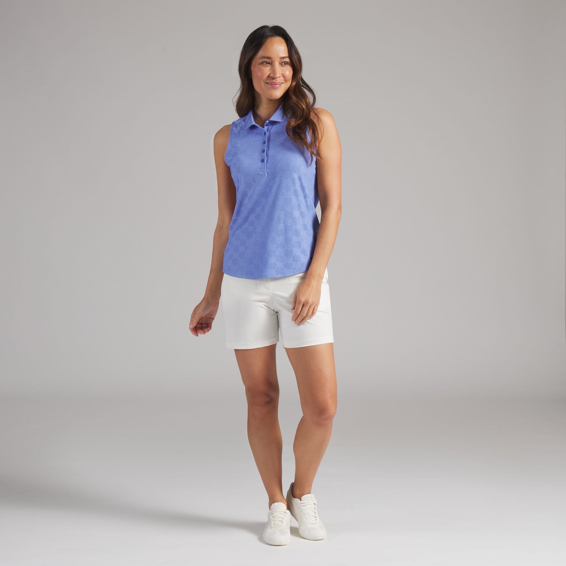 Women's Check Jacquard Sleeveless Golf Polo
 – PUMA Golf On Sale