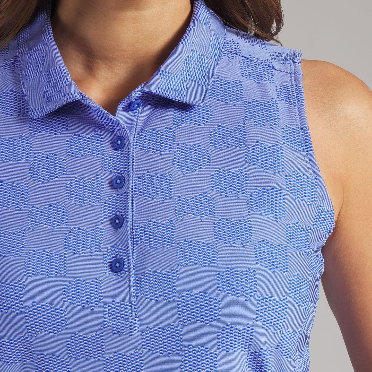Women's Check Jacquard Sleeveless Golf Polo
 – PUMA Golf On Sale