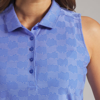 Women's Check Jacquard Sleeveless Golf Polo
 – PUMA Golf On Sale