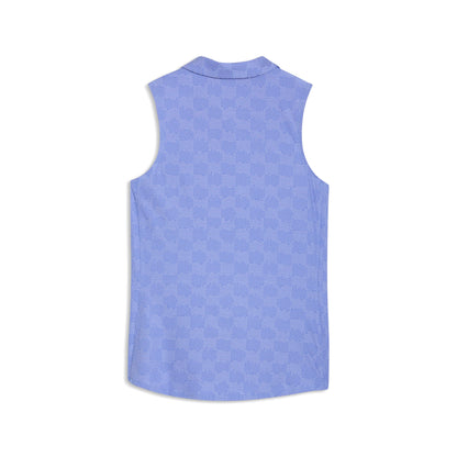 Women's Check Jacquard Sleeveless Golf Polo
 – PUMA Golf On Sale