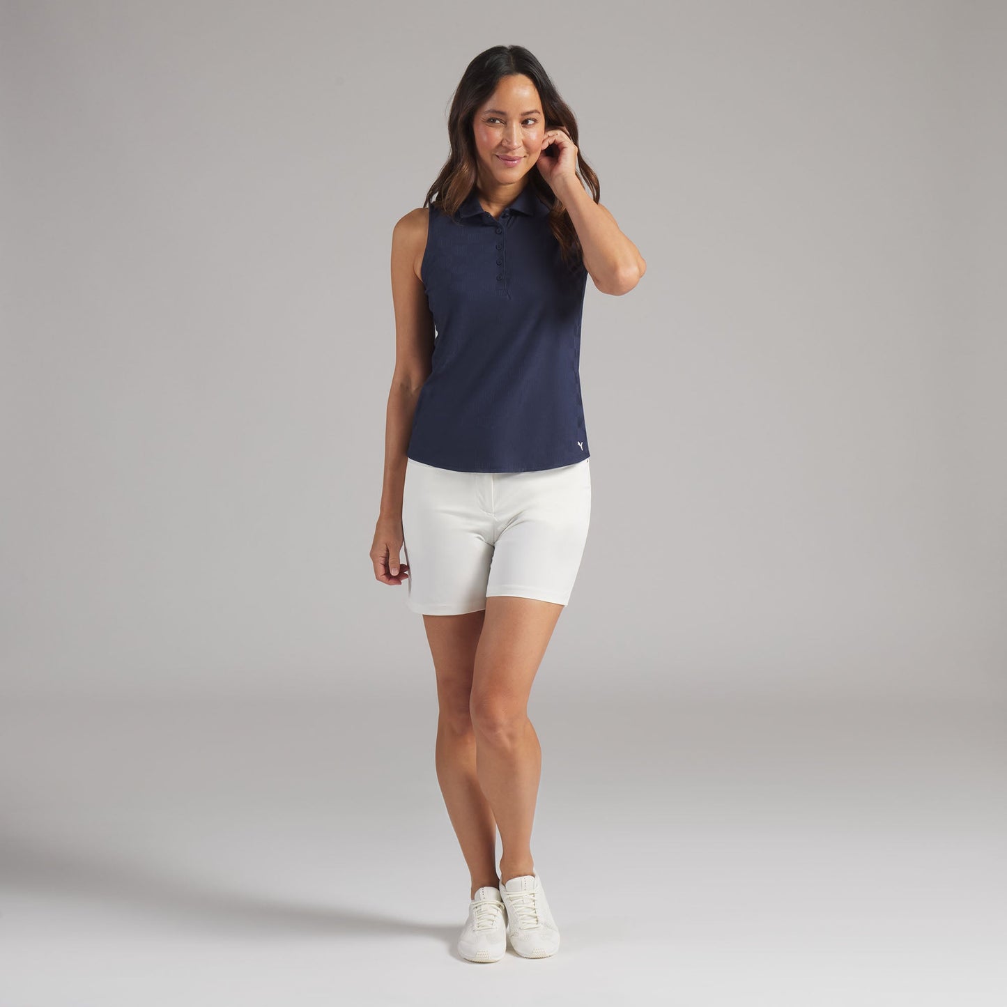 Women's Check Jacquard Sleeveless Golf Polo
 – PUMA Golf On Sale