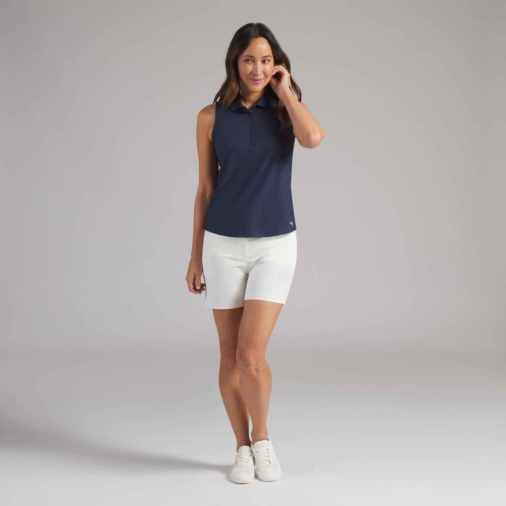 Women's Check Jacquard Sleeveless Golf Polo
 – PUMA Golf On Sale