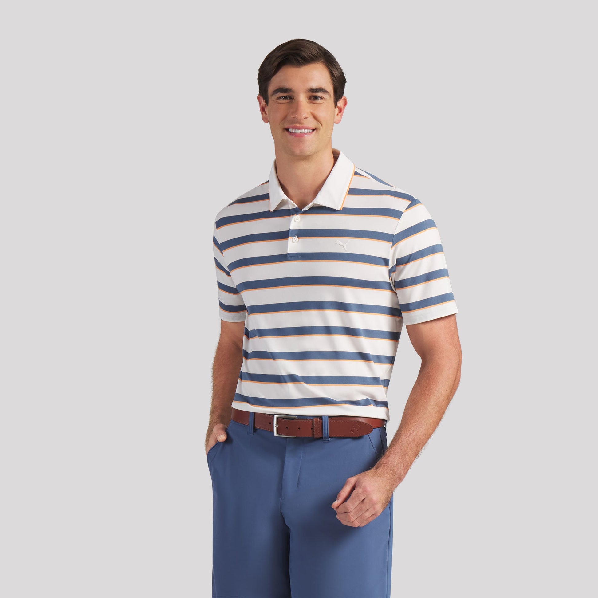 CLOUDSPUN Stripe Golf Polo
 – PUMA Golf Budget Friendly